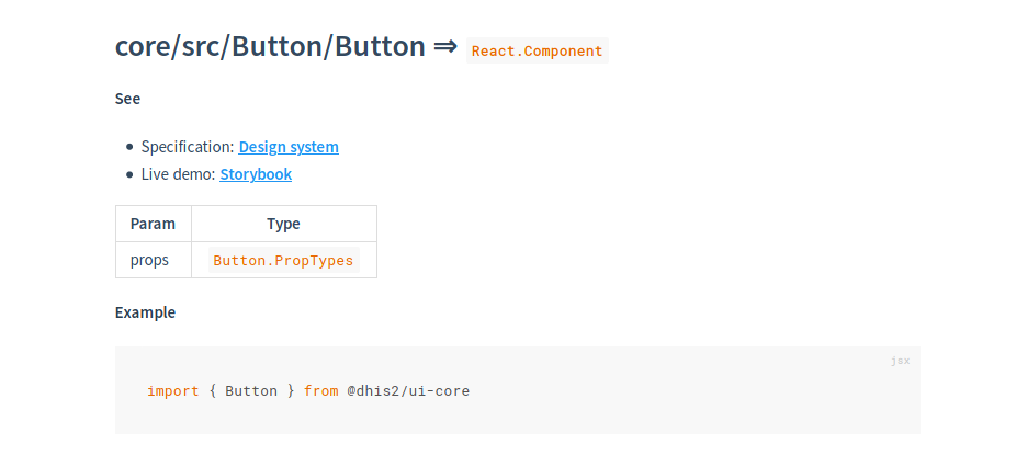 DHIS2 UI Button API