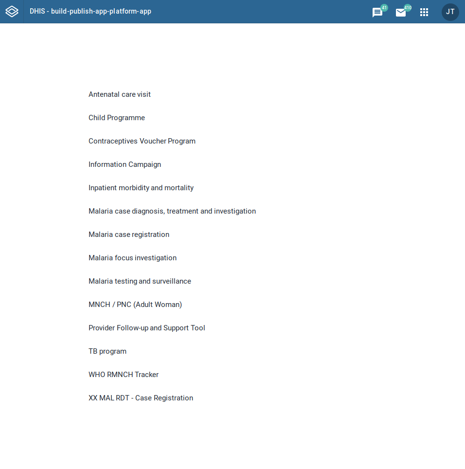 The finished application