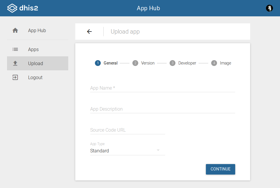 App Hub upload general information