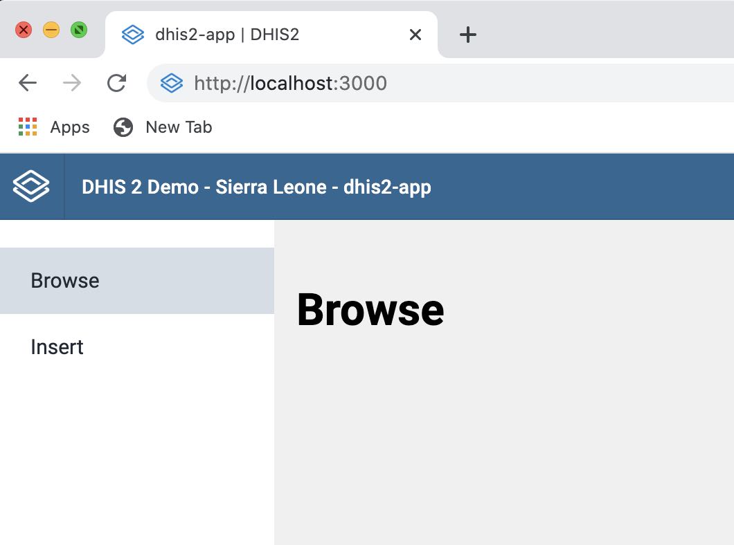 Your first DHIS2 app