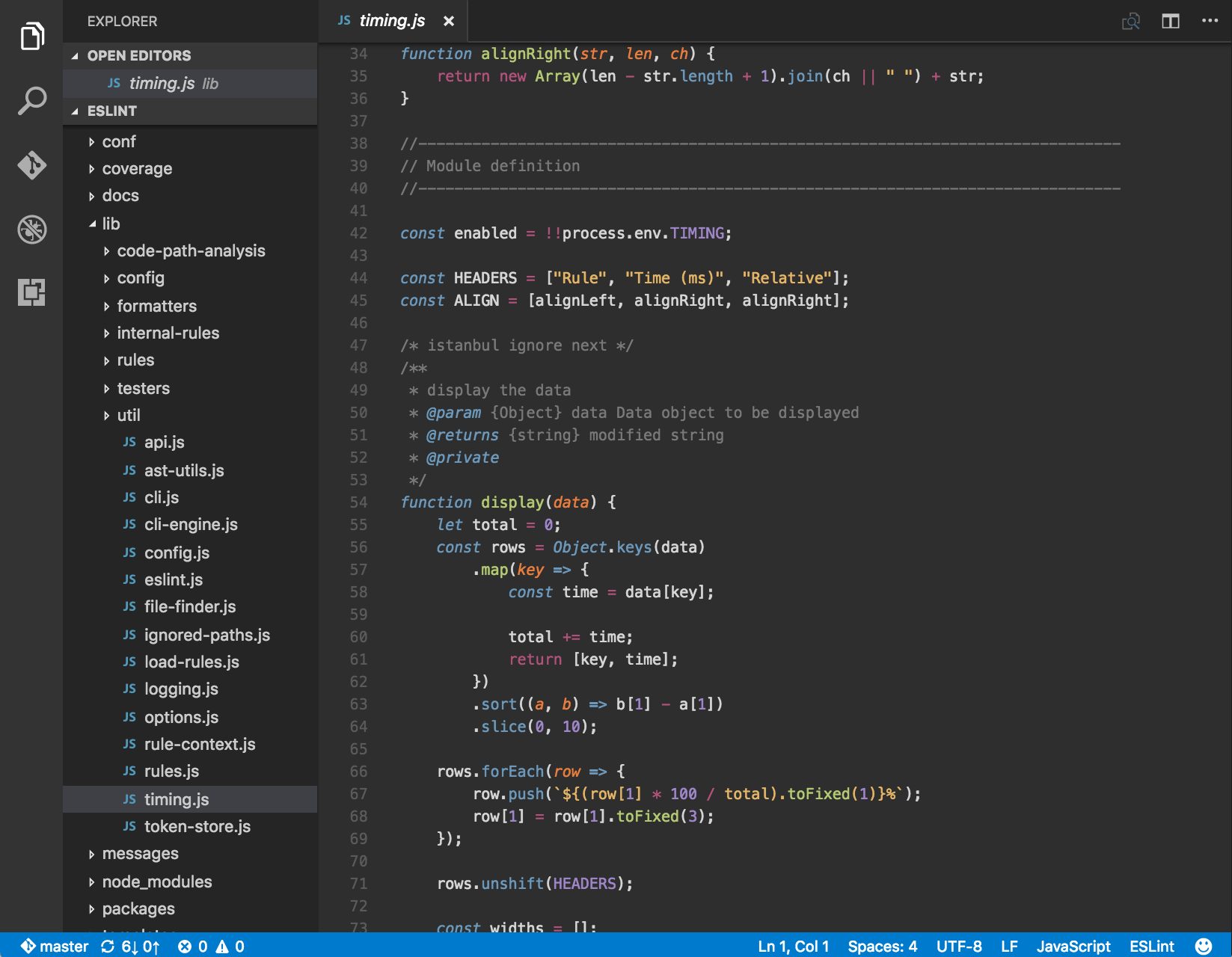 Visual Studio Code screenshot with the default color theme and the sidebar file browser open.