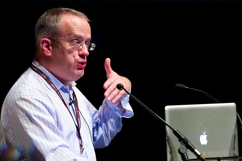 Brendan Eich at the Web Direction Conference in 2010. [Image by Drew McLellan]